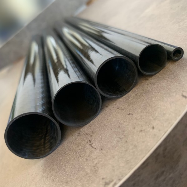 Produktbild von Carbonrohr 12x10 Mm – 1 M, 3K Köper, Seidenmatt, Für Modellbau & Multicopter, Wählbare Länge